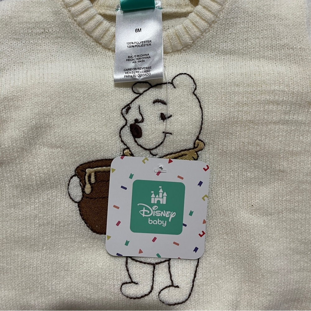 NWT Disney Baby Cream Winnie the Pooh Sweater-6M - Picture 3 of 5